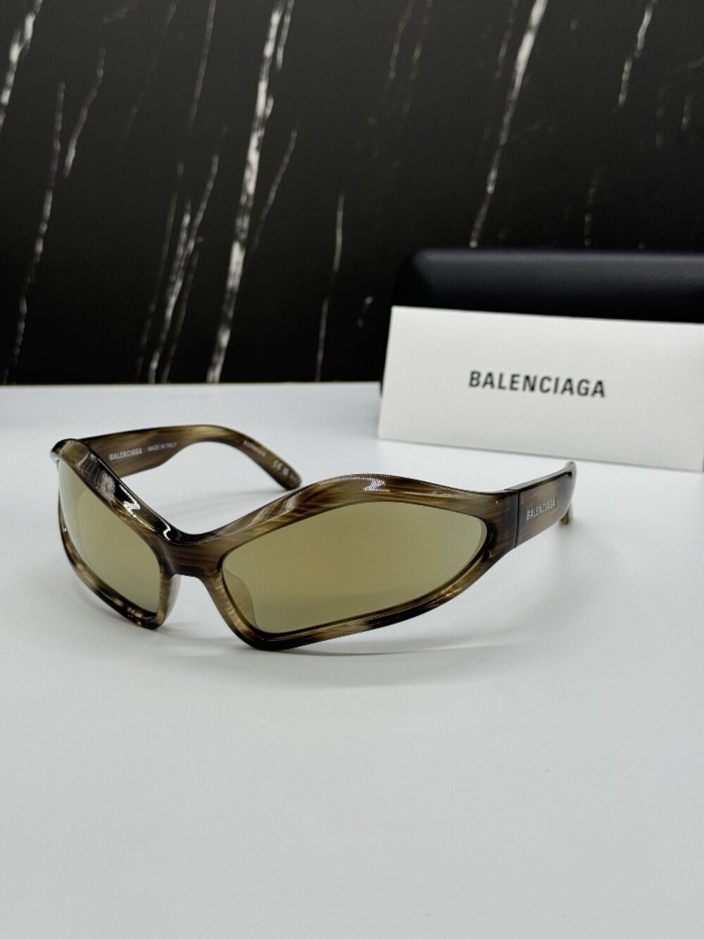 NEW BALENCIAGA BB0314S 003 HAVANA/BRONZE GEOMETRIC UNISEX SUNGLASSES BALENCIAGA
